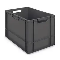 Euro přepravka ekonomická, 600x400x400 mm, 100% recyklovaná, šedá