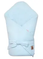 Baby Nellys Mušelínová zavinovačka na zavazování, 75x75cm, světle modrá