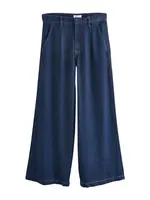 Next Plisované rifle  tmavomodrá