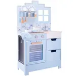 New Classic Toys Dřevěná romantická kuchyňka - světle modrá