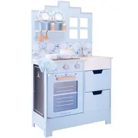 New Classic Toys Dřevěná romantická kuchyňka - světle modrá