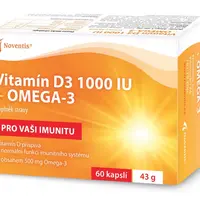Noventis Vitamín D3 1000 IU + Omega-3 60 kapslí