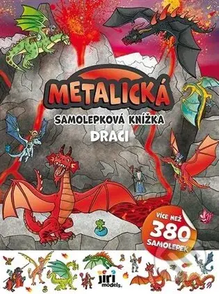Metalická samolepková knížka Draci