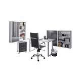 MID.YOU KANCELÁŘ, šedá, vysoce lesklá antracitová