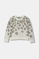 Dětský svetr United Colors of Benetton béžová barva, 1SJFQ109H