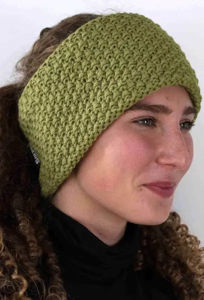 Unisex pletená čelenka sherpa laura lemon grass uni