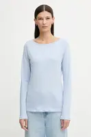 Bavlněné tričko s dlouhým rukávem Marc O'Polo modrá barva, 600226152199