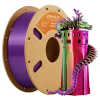 ERYONE Triple-Color Silk PLA Filament 1kg - Red & Purple & Green
