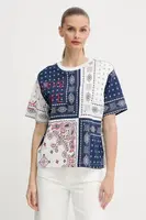 Bavlněné tričko Weekend Max Mara dámské, bílá barva, 2525976051600