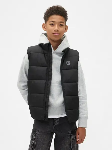 GAP Dětská prošívaná nepromokavá vesta ColdControl - Kluci