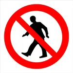 Tabuľka Vstup zakázaný 92 mm