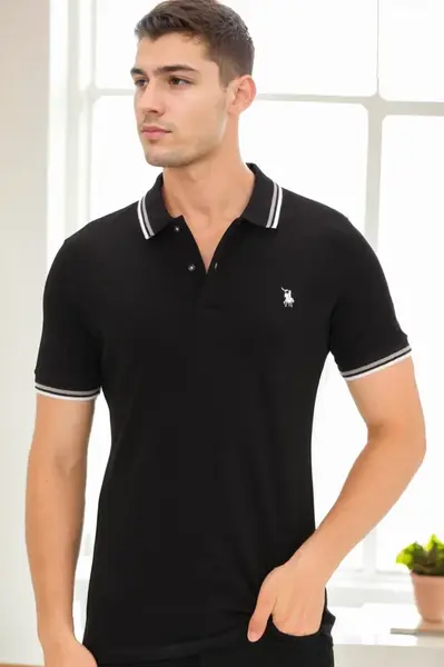 T9594 DEWBERRY MEN'S T-SHIRT-BLACK