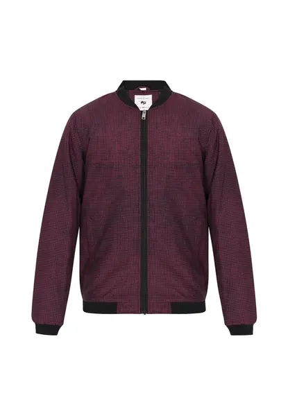 MO Prechodná bunda  burgundská / čierna