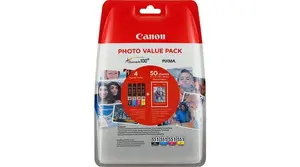 Canon CLI-551 Bk+C+M+Y 6508B005 multipack originální cartridge + fotopapír 50x (10x15)