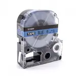 Epson LK-2LBP, SC6BW, 6mm x 9m, černý tisk / modrý podklad, kompatibilní páska