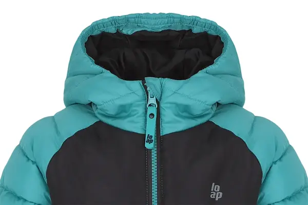 Detská bunda LOAP INSUM Zelená/Tmavosivá