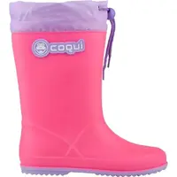 Coqui RAINY COLLAR Dětské holínky, růžová, velikost