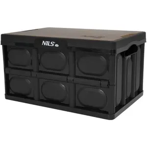 NILS CAMP NCB4005 Skládací přepravka, černá, velikost