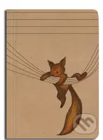 Notes linkovaný A6 kraft Veverka