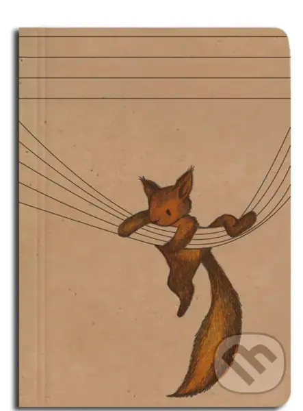 Notes linkovaný A6 kraft Veverka