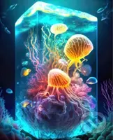 Dřevěné puzzle Svět medúz A3