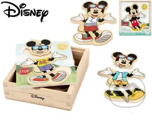 Obleč Mickeyho (dřevěná vkládačka) - puzzle z kategorie Maxi dílky