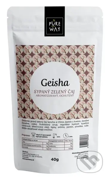 Geisha - sypaný zelený čaj aromatizovaný, ochutený