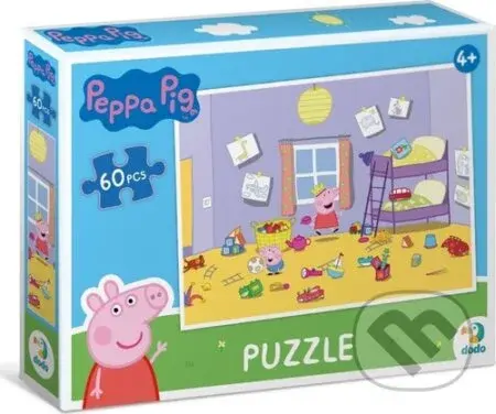 Prasátko Peppa Hrátky v pokojíčku (60 dílků) - puzzle z kategorie 15 - 60 dílků