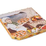 100 ks - Krabica na pizzu 330x330x30 mm, biela s potlačou