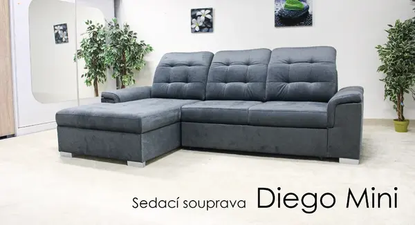 Sedací souprava Diego Mini Provedení: Levá varianta, látka: MIL 22287