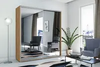 Šatní skříň Ska A01 Barva korpusu: Dub - Craft zlatý, Rozměry: 200 cm