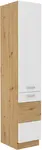 Vysoká potravinová skříňka Artisan 40 DK-210 2F Barva korpusu: Dub artisan, Barva dvířek: Bílý lesk