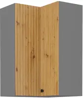 Horní rohová skříňka Ava 60x60 GN-90 2F (90°) Barva korpusu: Antracit, Barva dvířek: Dub Artisan