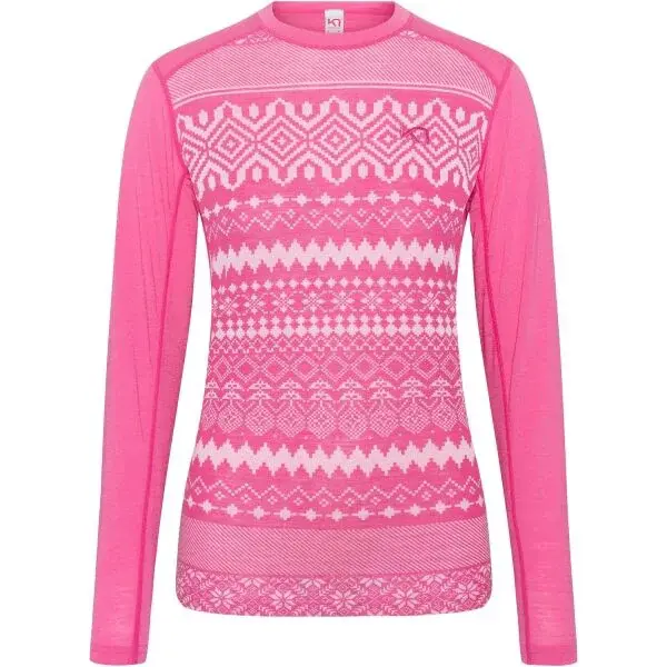 KARI TRAA LIVE Dámske merino tričko, ružová, veľkosť