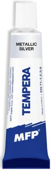Temperové barvy 12ml METAL stříbrná