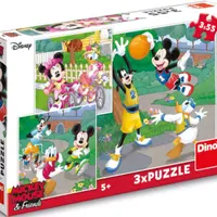 Puzzle Mickey a Minnie sportovci 3x55 dílků