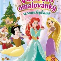 Vánoční omalovánky se samolepkami - Princezny