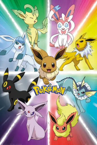 Pokémon Plakát Maxi Eevee Evolution 91,5 x 61 cm