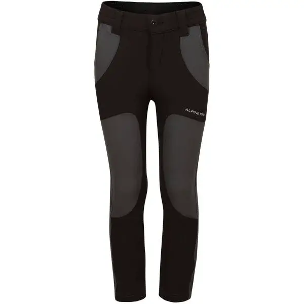 ALPINE PRO BRENO Dětské softshellové kalhoty, černá, velikost 140-146
