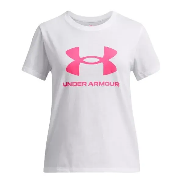Under Armour BIG LOGO Dívčí triko, bílá, velikost M