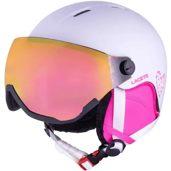 Laceto HEART Dětská lyžařská helma, bílá, velikost (50 - 54)