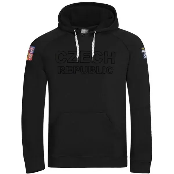 Střída CZECH HOODY Pánská mikina, černá, velikost