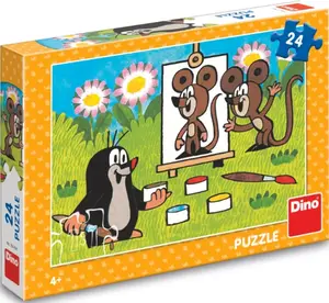 Puzzle Krtek malířem 24 dílků (poškozené)