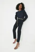 Trendyol Námořnická modrá Vysoký pas Mom Jeans