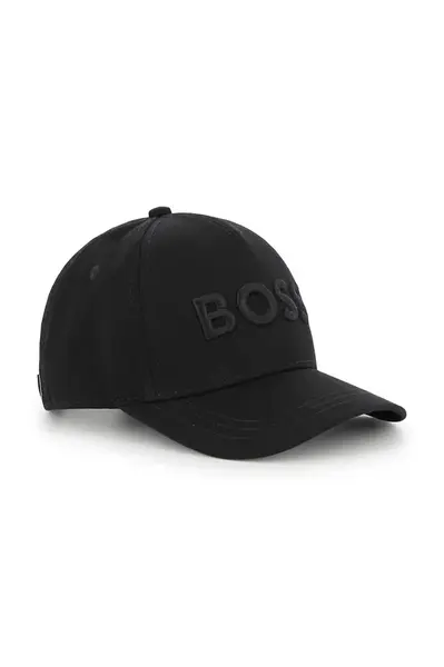 BOSS Dětská bavlněná kšiltovka BOSS