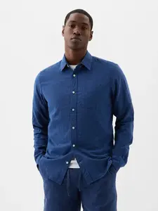 GAP Lněná košile standard fit - Pánské