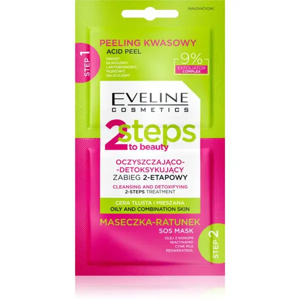 Eveline Cosmetics 2 Steps To Beauty dvoufázová péče na obličej 2x4 ml