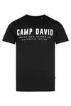 CAMP DAVID Tričko  čierna / biela