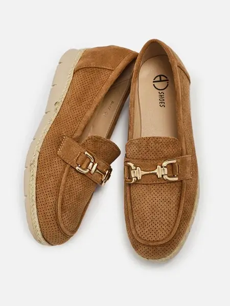 Dámské eco-semišové mokasíny Charlis CAMEL