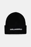 Karl Lagerfeld Čepice z vlněné směsi Karl Lagerfeld K/ESSENTIAL